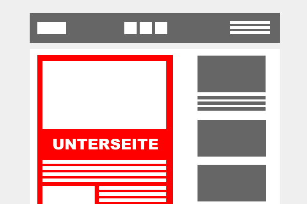 Internetwerbung: Unterseite