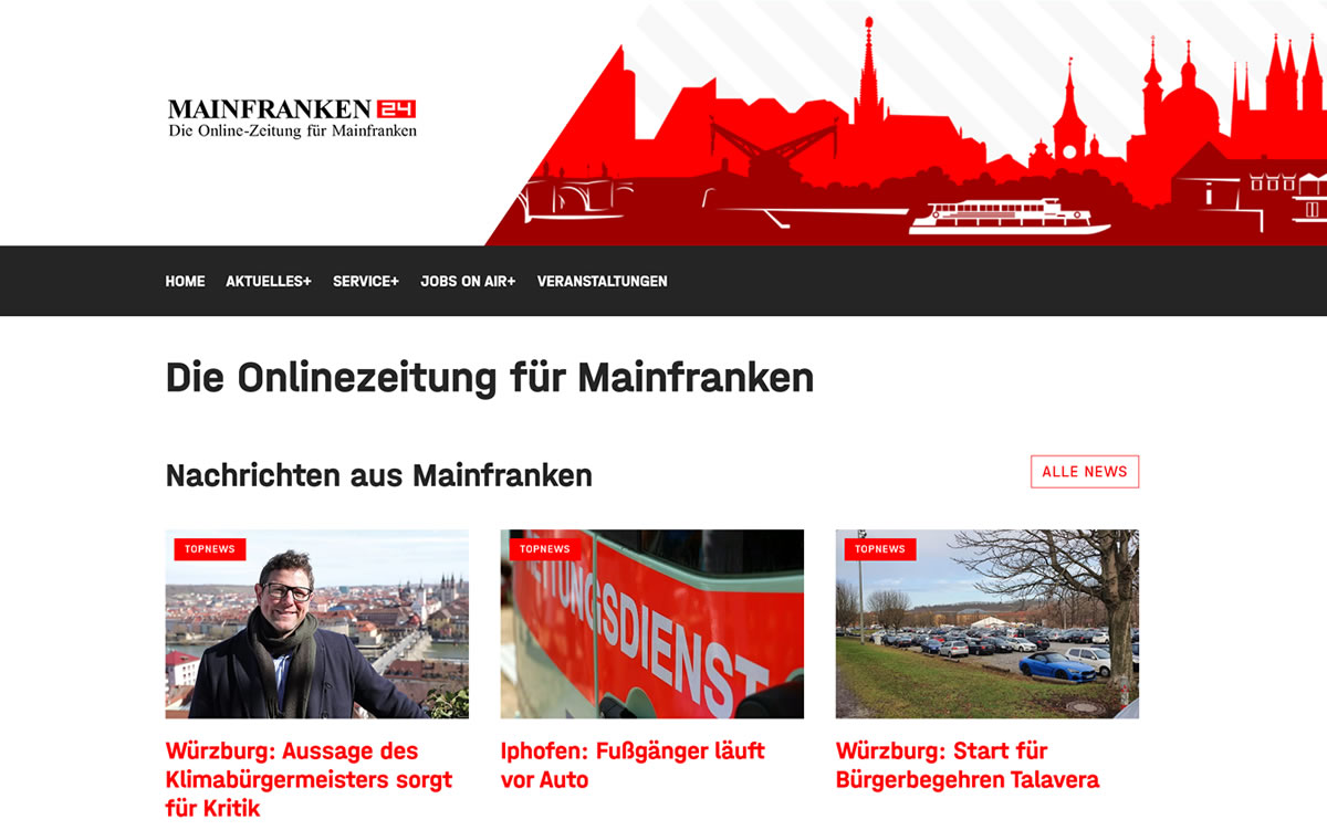 Internetseite www.mainfranken24.de